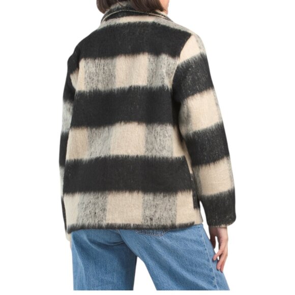 BLANK NYC Black Multi Wool Blend Out Of Line Jacket - Picture 2 of 2